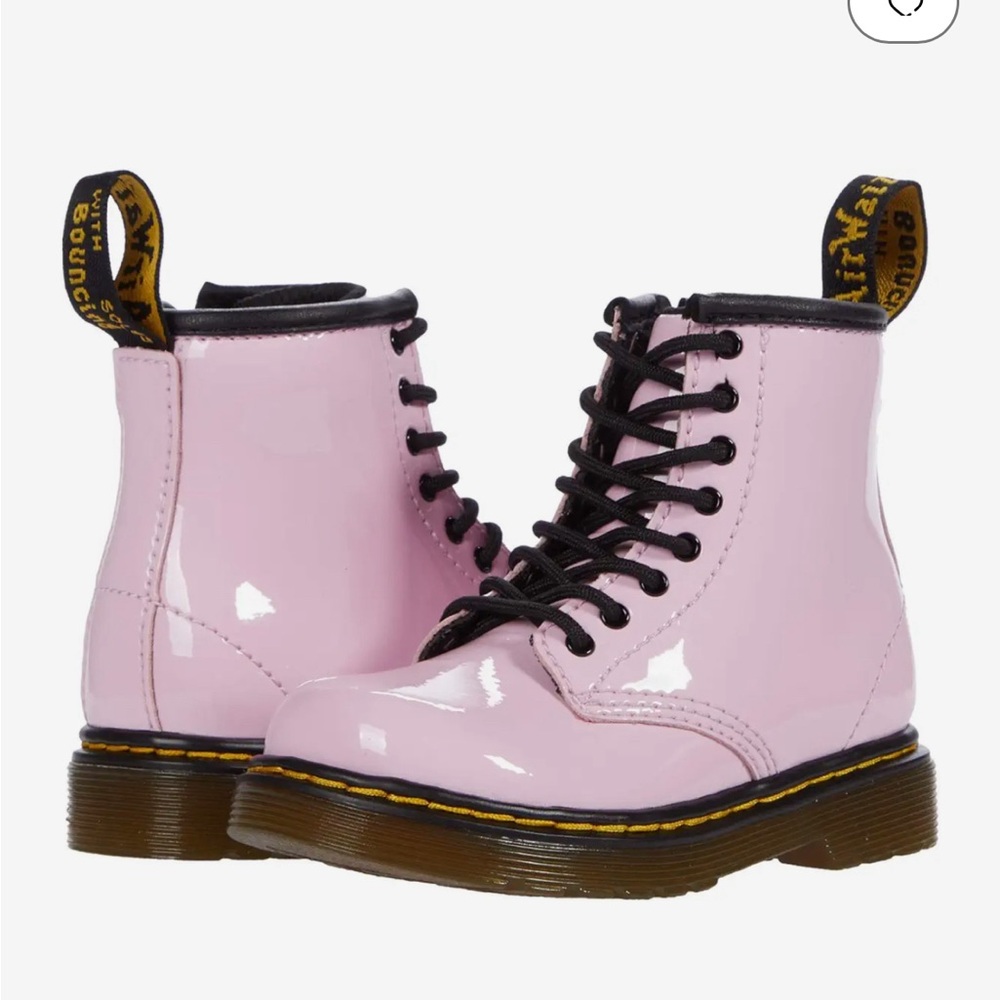 Dr Martens 1460 Lace Up Boot (Little Kid) - Pale Pink
